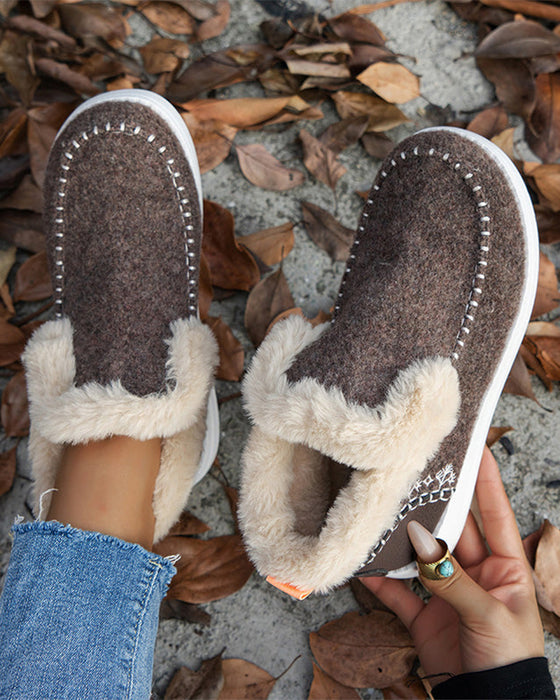 ❄️Bottines D’Hiver Femme Antidérapantes Avec Fausse Fourrure