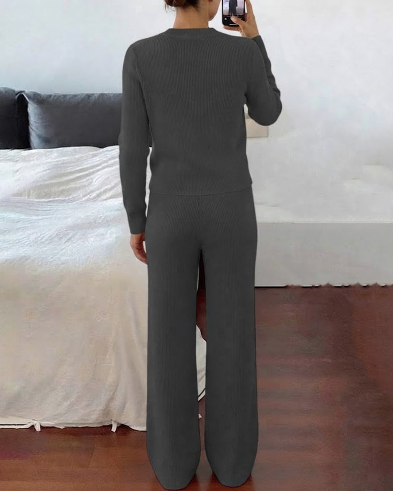 Ensemble Décontracté Uni Deux Pièces
