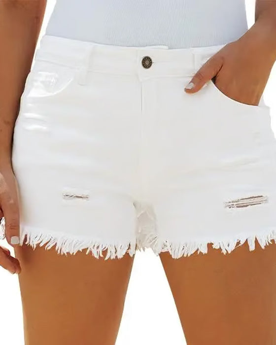 Short Brut Ourlet Denim