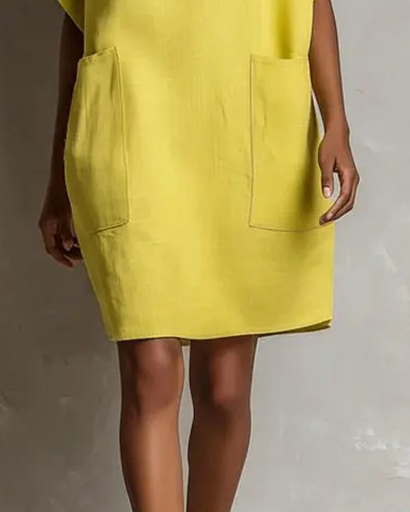 Robe Col Rond Shift