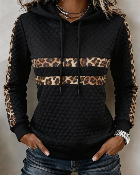 Sweatshirt Argyle Léopard Slim Fit