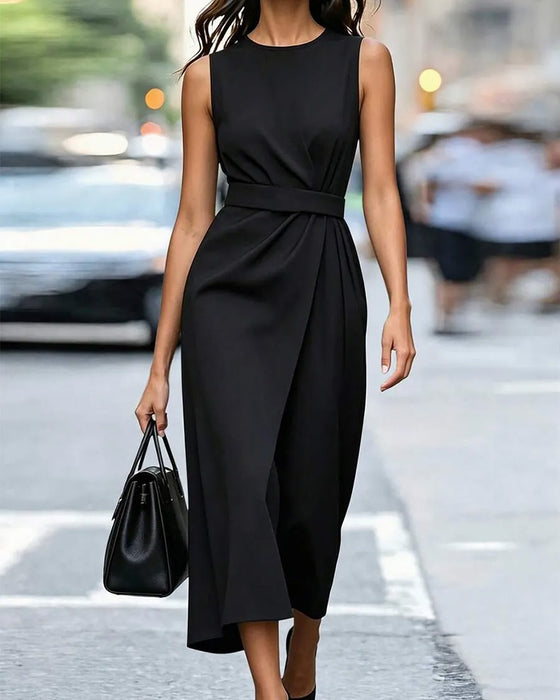 Robe Sans Manches Élégante Cintrée
