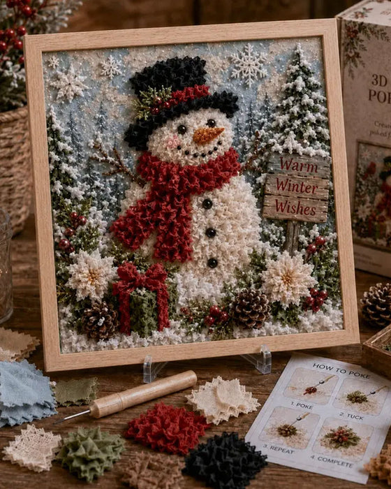 Kit DIY Tissu De Feutrage À L'aiguille De Noël