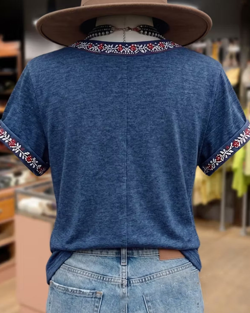 T-Shirt Imprimé Feu D'artifice À Bloc De Couleur