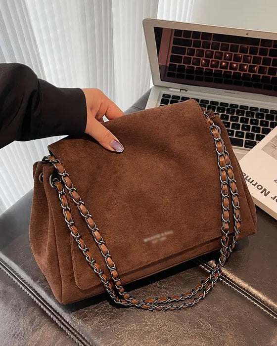 Sac Uni Daim Bandoulière Épaule