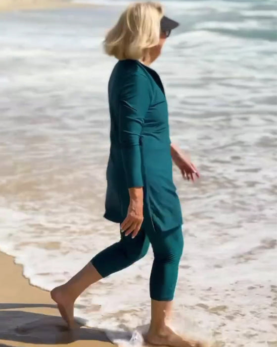 Tankini Une Manches Longues Protection Solaire