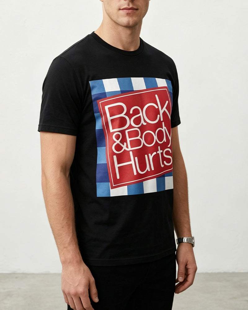 T-Shirt Imprimé Texte Amusant Manches Courtes