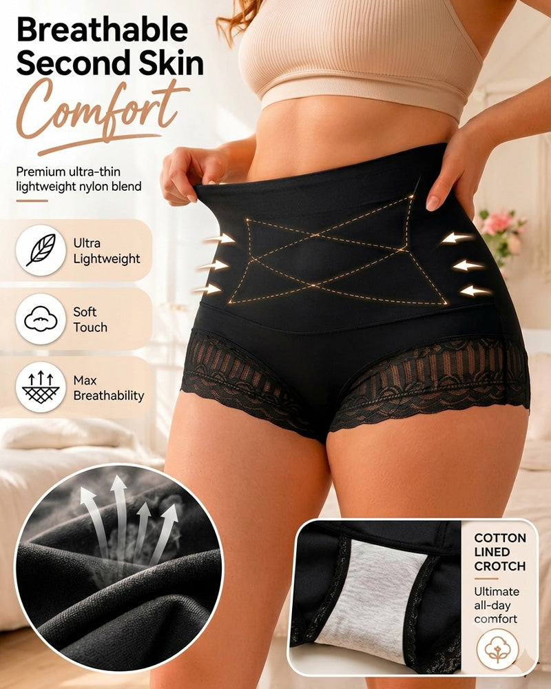 Culotte Gainante Femme Avec Contrôle Du Ventre Croisé