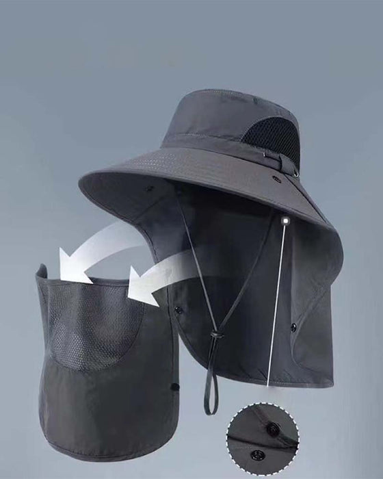 Chapeau Couvre-Visage Soleil Protection Seau