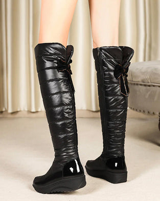 Bottes Chaudes Imperméables Noeud Hautes