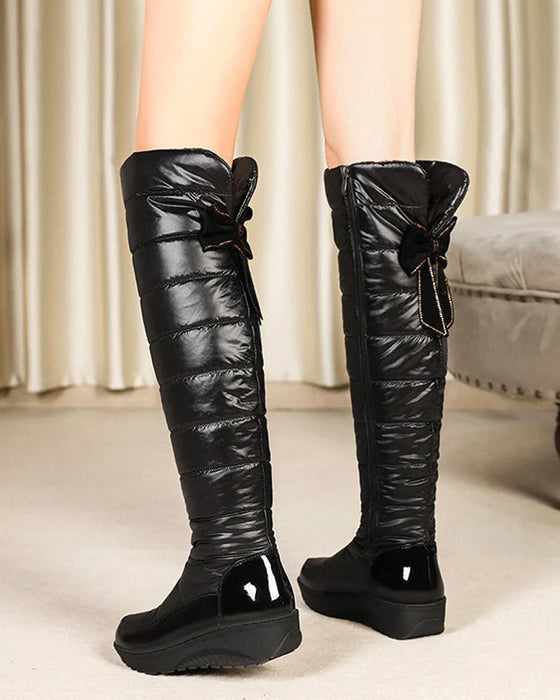 Bottes Chaudes Imperméables Noeud Hautes