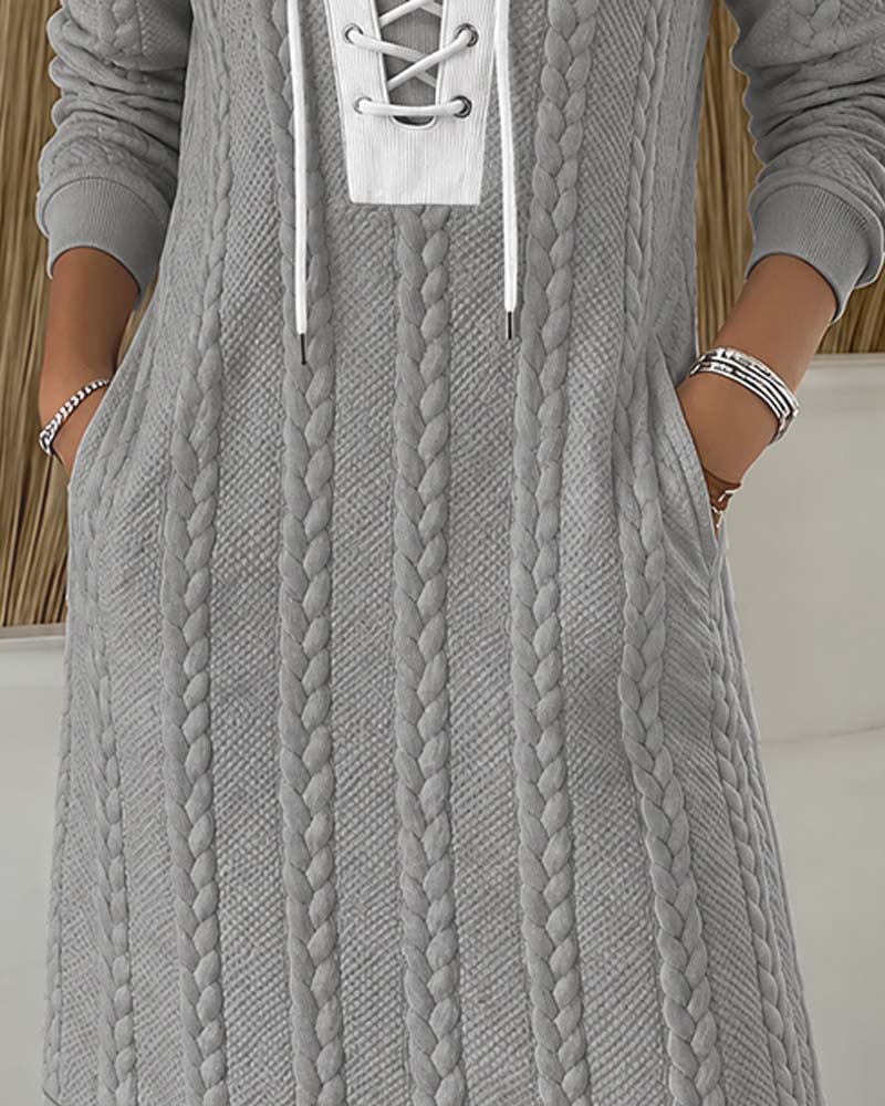 Robe Attacher Mode Bloc De Couleur