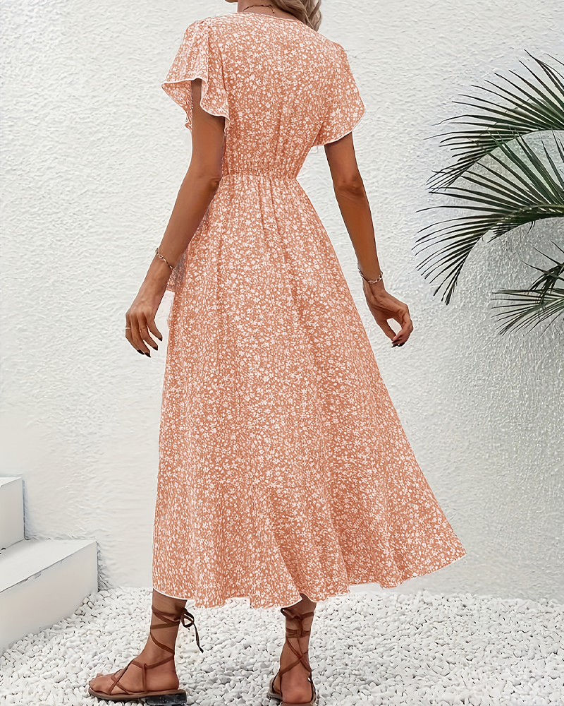 Robe Petite Fleur Nouer Devant Vacances