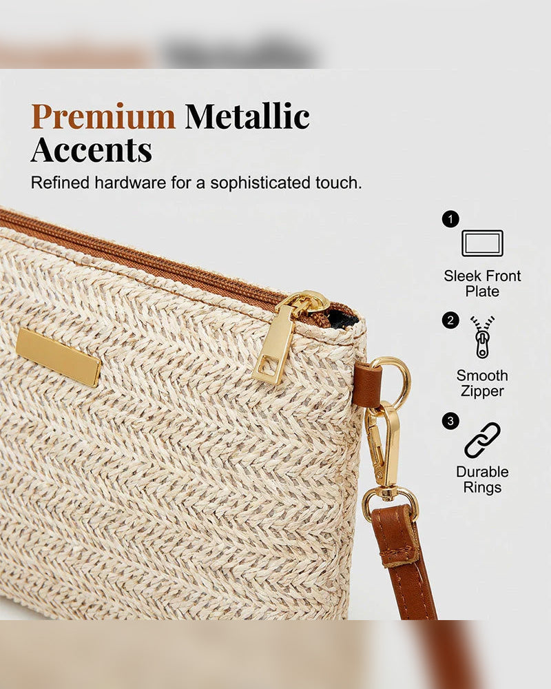 Pochette Bandoulière – Légère, Polyvalente, Accents Métalliques ✨