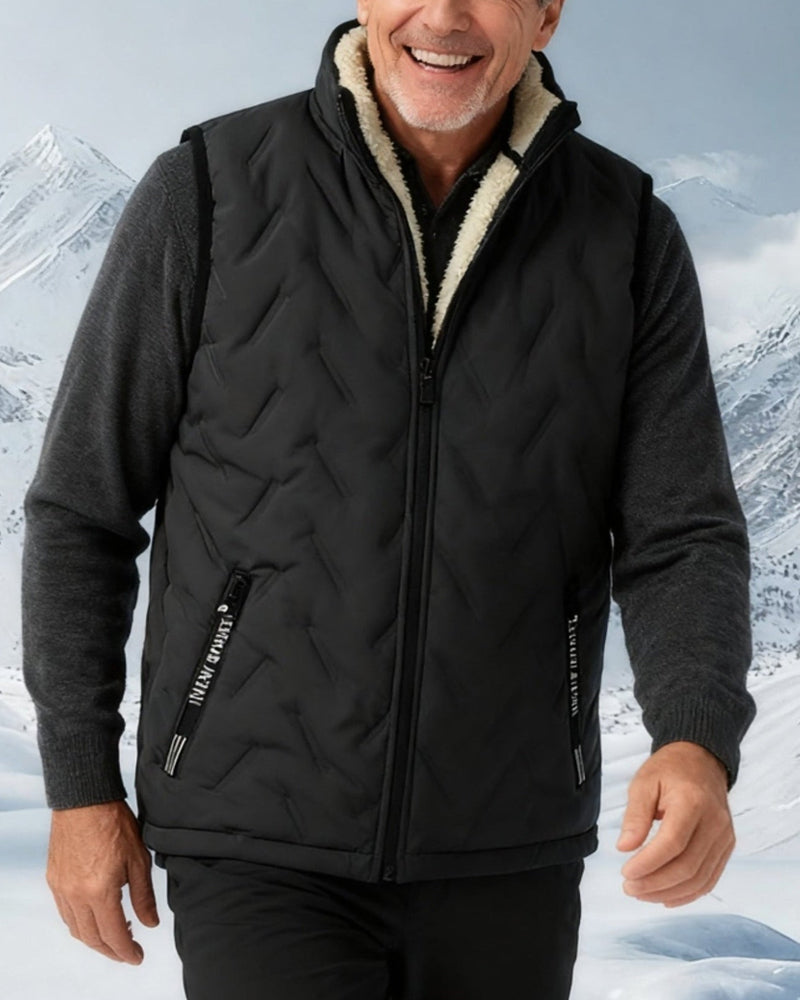 Gilet Unisex Hiver Chaud Décontracté Sans Manches Matelassé Doublure Polaire