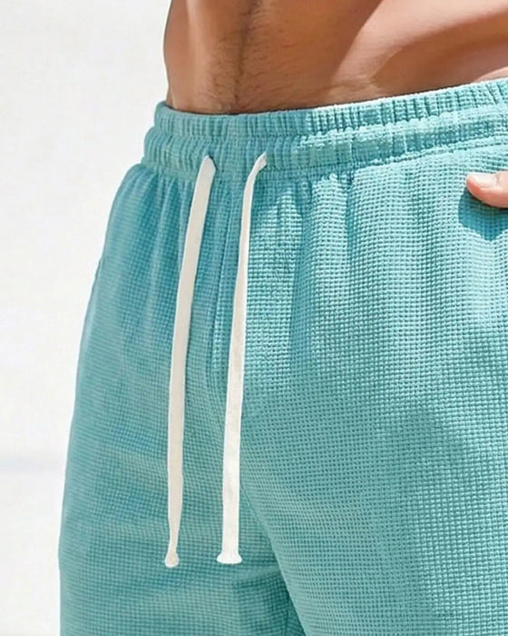 Shorts Homme Gaufré Décontracté
