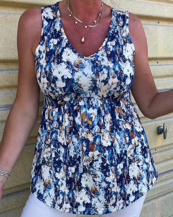 Débardeur Sexy Imprimé Sans Manches