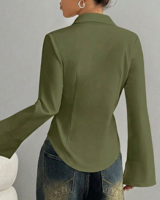 Chemise Élégante Slim-Fit Pour Femme