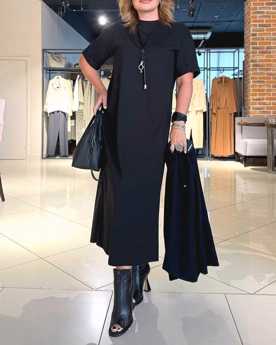 Robe Pull Patchwork Froncé