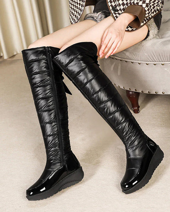Bottes Chaudes Imperméables Noeud Hautes