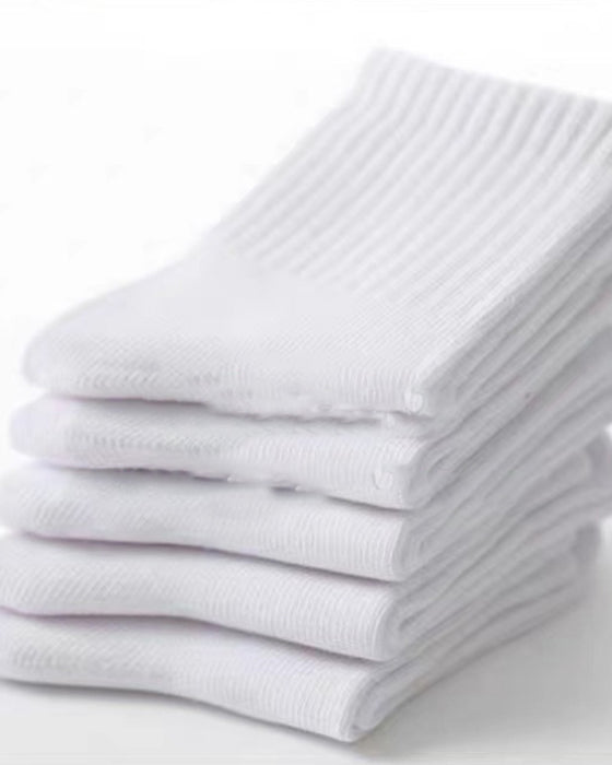 Chaussettes simples et confortables de couleur unie
