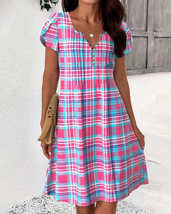 Robe Manche Boucle Écossaise