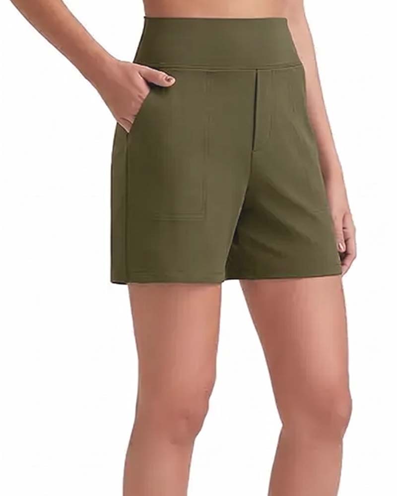Short Taille Haute Athlétique Course