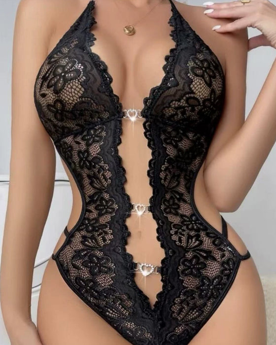 Combinaison Court Dentelle Creux