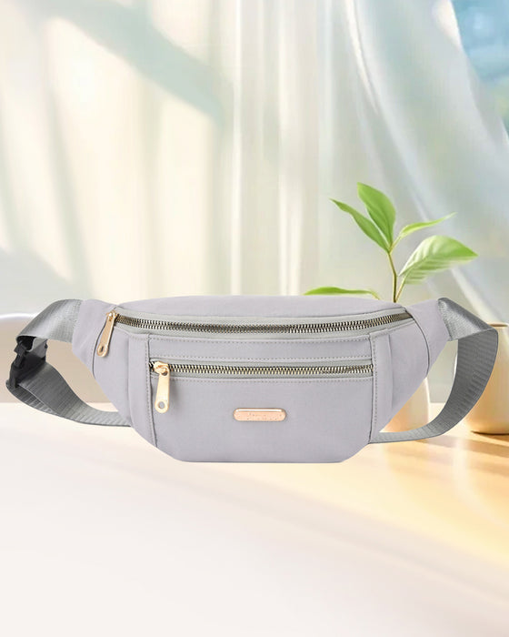 Sac à bandoulière simple de couleur unie sur le devant