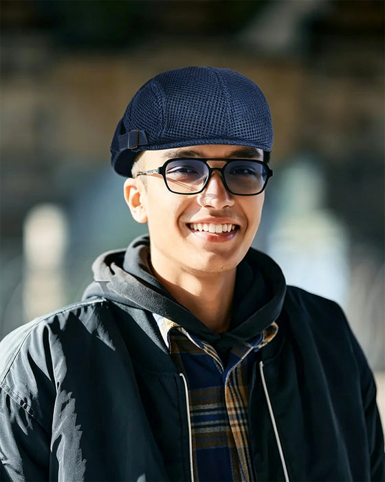 Casquette Plate En Maille Respirante Pour Homme - Béret Ivy Newsboy Ajustable Chapeau D'Été