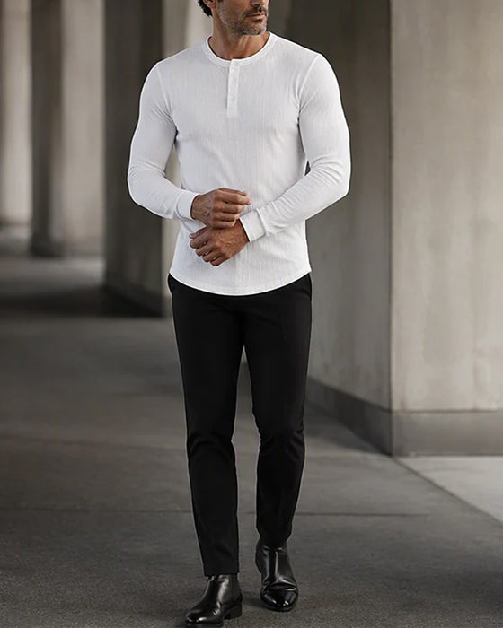 T-Shirt Rayure Verticale Manche Longue