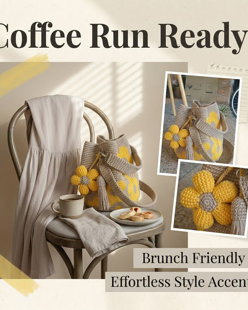 Sac Fleur Crochet Tote