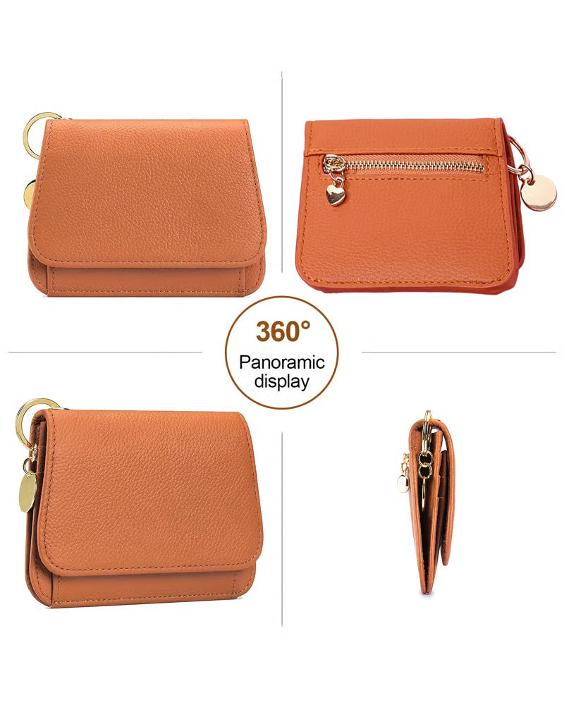 Portefeuille Femme Élégant Minimaliste Court Et Fin