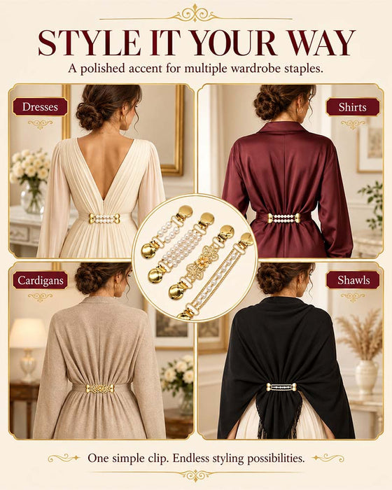 📿Pince À Ceinture Multi-Usages | Attache Pour Cardigan Et Châle💎