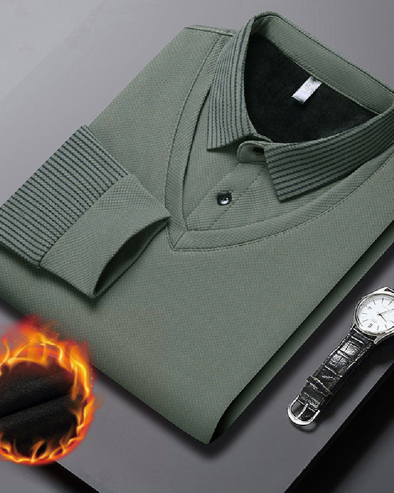 ⏳Offre Limitée 50% De Réduction💥Chemise À Rayures À Revers Effet Deux Pièces