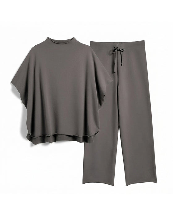 Ensemble Haut Uni Et Pantalon Jambe Droite