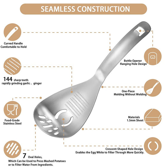 Cuillère Râpe De Cuisine Multifonction En Acier Inoxydable