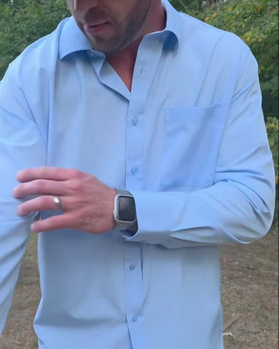 Chemise Unie Décontractée Imperméable Stretch