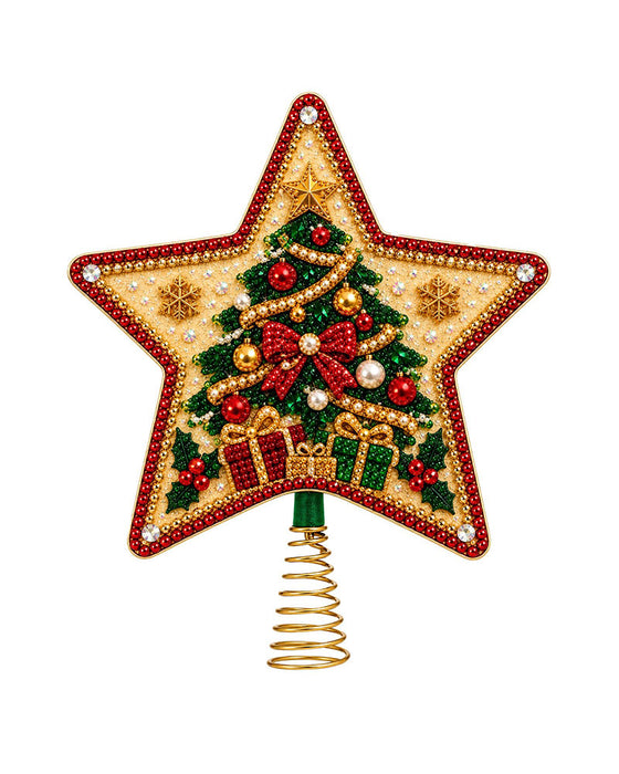 DIY Étoile À Cinq Branches Peinture Diamant Sommet De Sapin De Noël