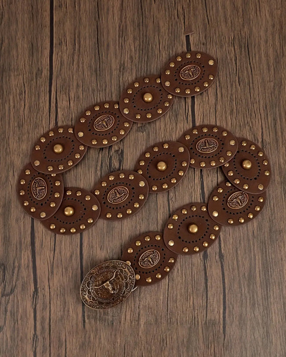Ceinture Vintage Cuir Boucle