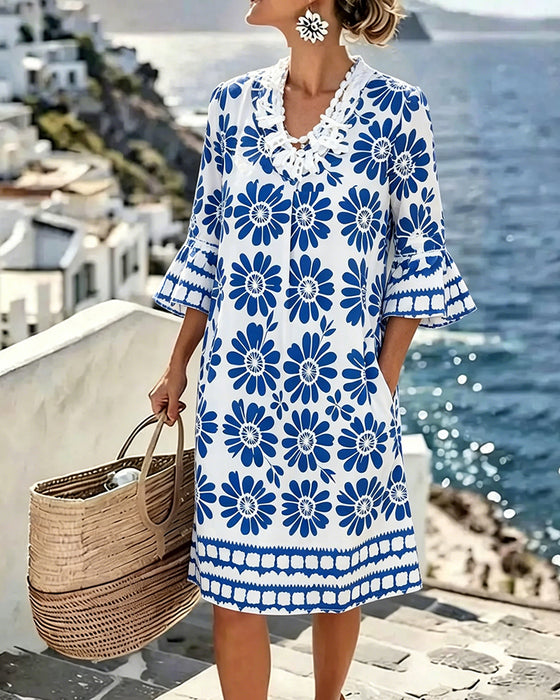 Robe Daisy Volant Col V