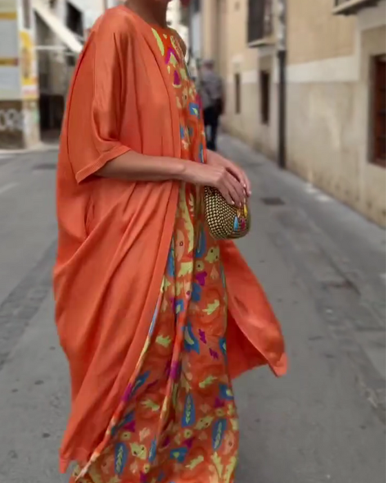 Ensemble Robe Longue Sans Manches Avec Long Cardigan