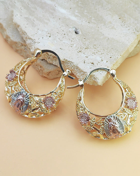 Boucles D’oreilles Vintage Fleur Créole