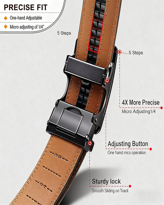 🎁 Ceinture en Cuir à Crémaillère Avec Boucle Réglable💼