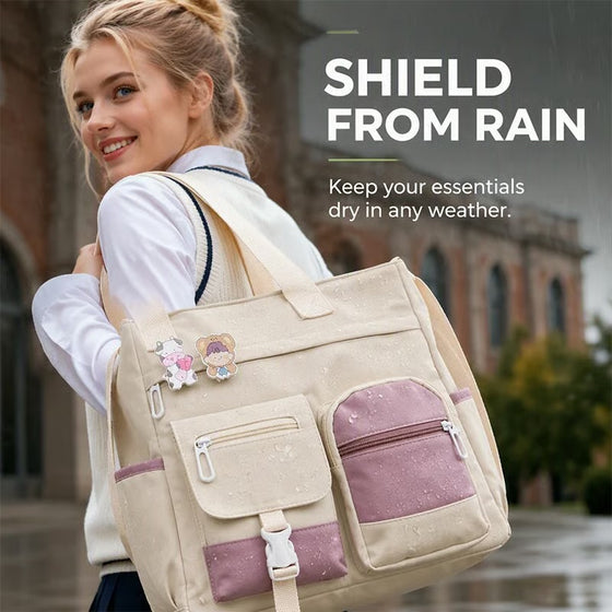 Sac Spacieux Toile Tote Compartiments