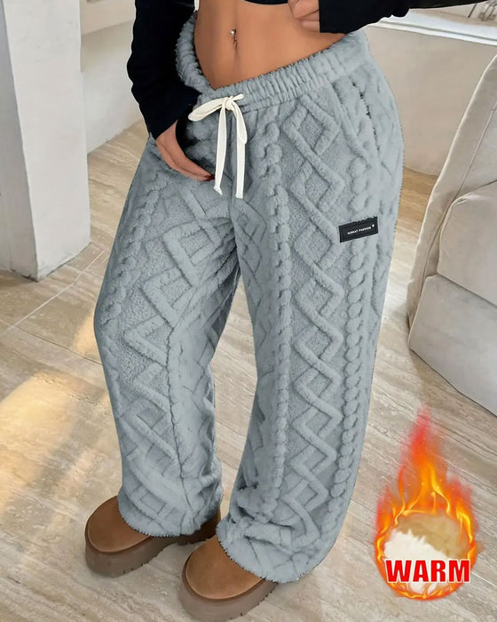 Pantalon Taille Élastique Cordon De Serrage Mode