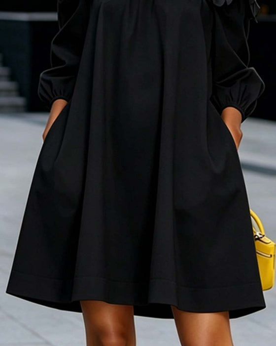 Robe Off-Shoulder Floral Accent