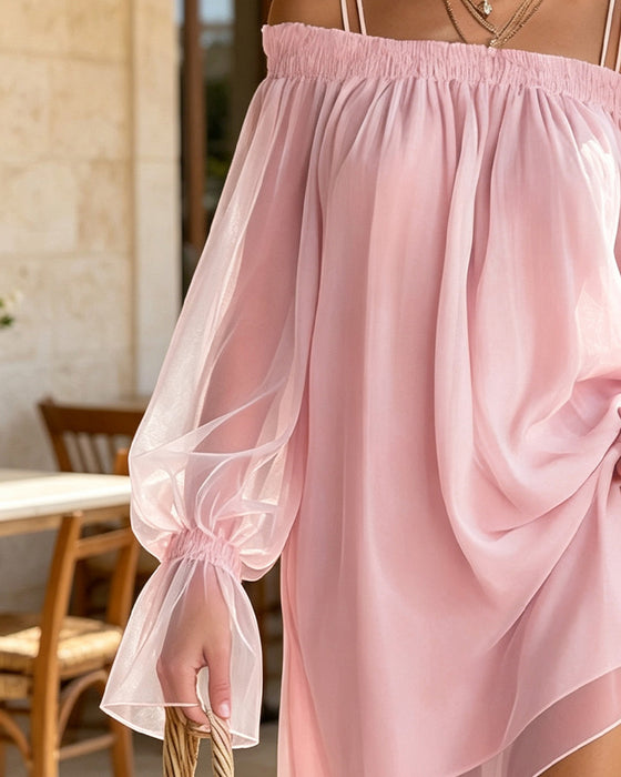 Robe Off-Épaule Camisole Mode