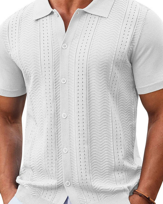 Chemises Dentelle Tricot Bouton