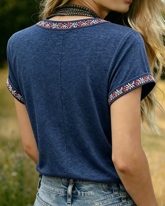 T-Shirt Imprimé Feu D'artifice À Bloc De Couleur